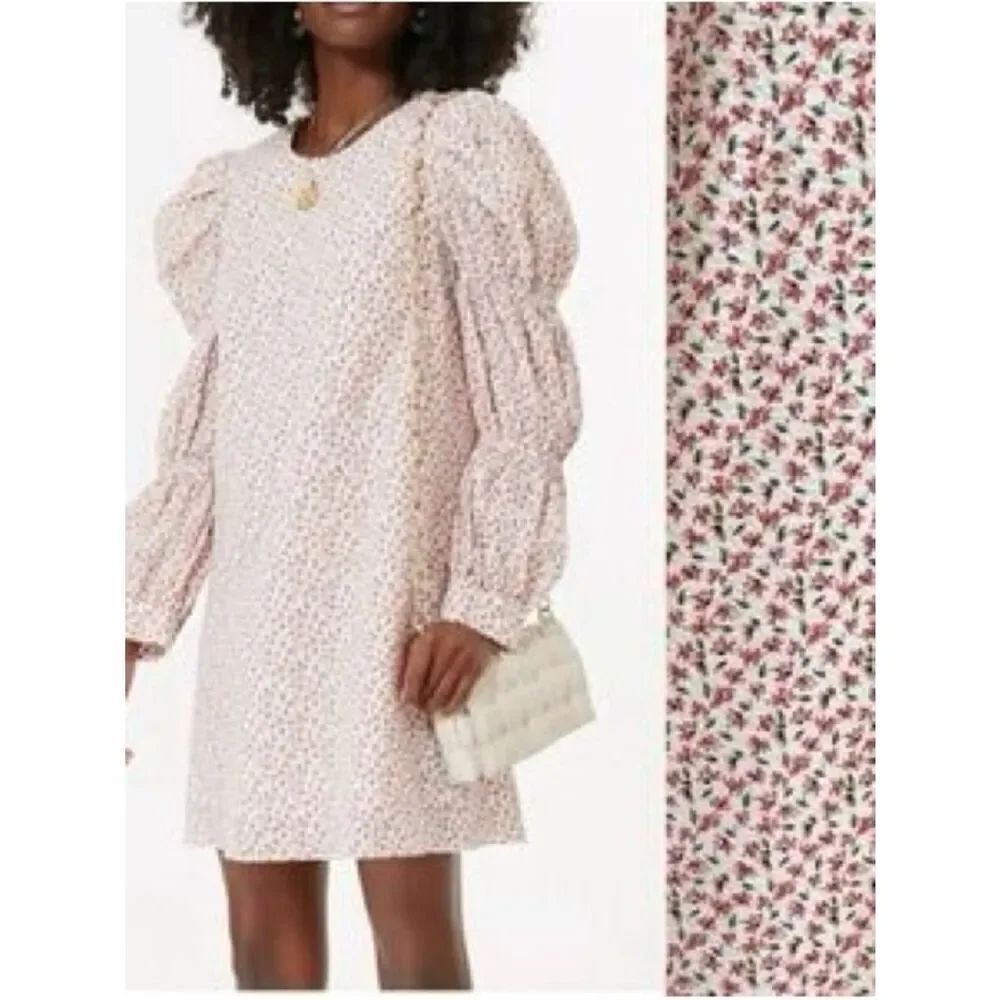 Tuckernuck Pink Floral Puff-Sleeve Shift Dress